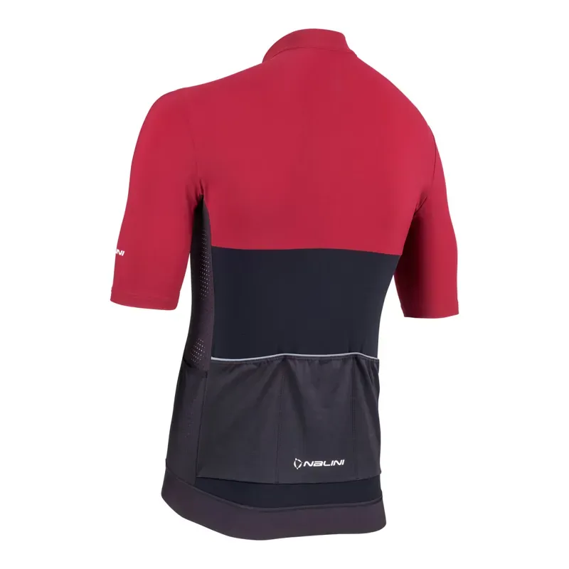 Nalini Sun Cover Jersey In Black/Red Wine-1