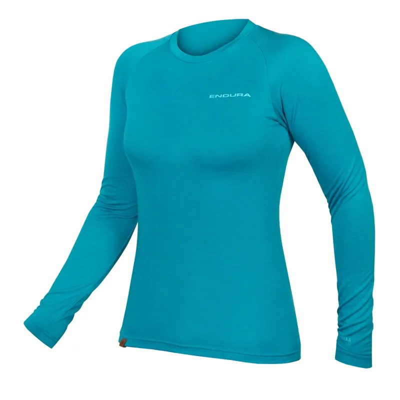 Endura BaaBaa Blend Long Sleeve Womens Baselayer in Blue