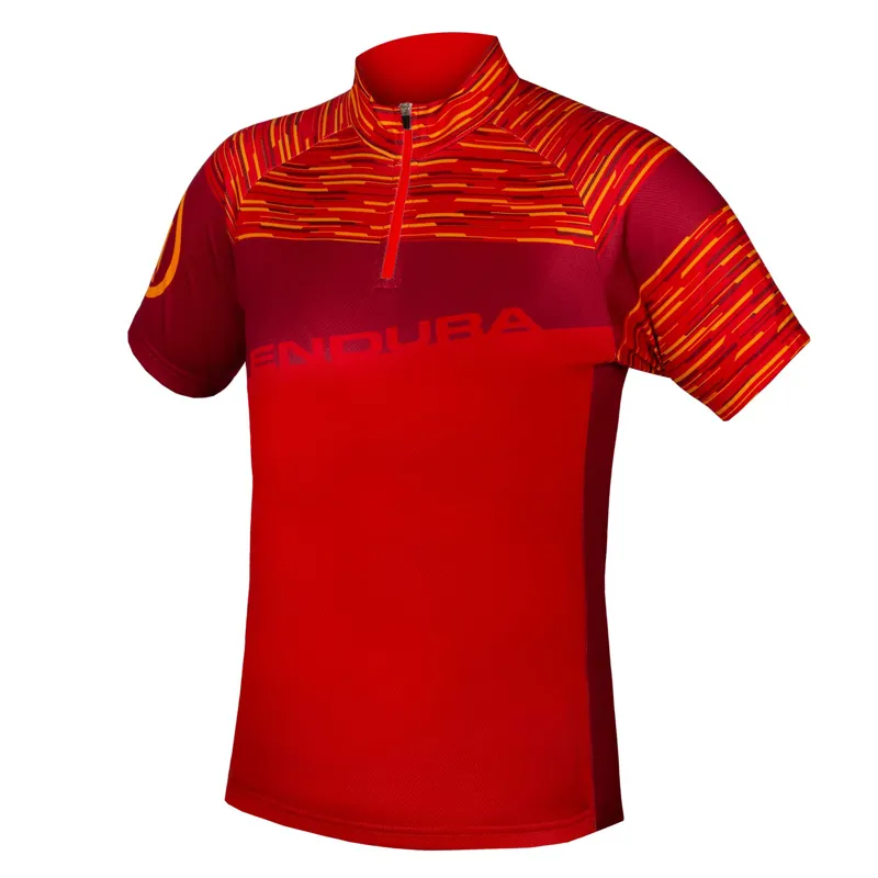 Endura Hummvee Ray Kids Short Sleeve Jersey in Red