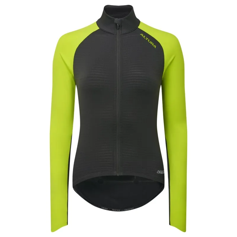 Altura Icon Women's Long Sleeve Jersey in Lime/Carbon