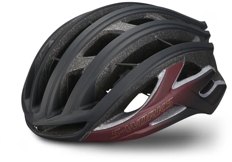 Specialized S-Works Prevail II Vent with Angi Road Helmet in Black/Maroon